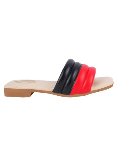 Stylestry Casual Trendy Party Wear Stylish Women & Girls Stripped Red Slip-On Flats