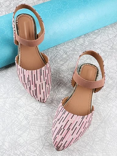 Stylestry Pink Women Flat Mules Bellies Sandals