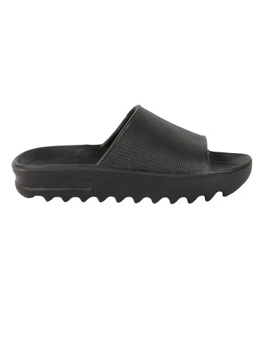 Stylestry Women Black Rubber Sliders