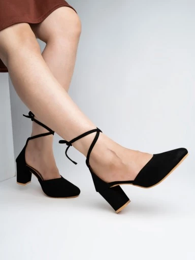 Girls black heeled shoes sale