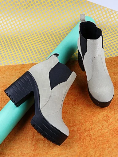 Stylestry Womens & Girls Pull On Mustard Solid High Heeled Boots