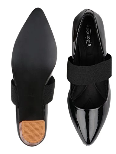 Stylestry Women Black Block Pumps