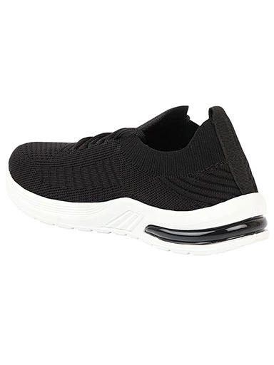 Stylestry Womens & Girls Black Lace Up Walking Shoes