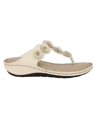 Stylestry Women's & Girl's Cream Dr Orthopaedic Super Comfort Fit Cushion Sandals
