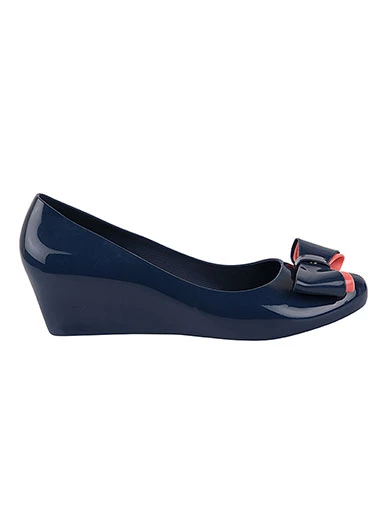 Stylestry Women's & Girl's Blue Wedge Pumps with Bows