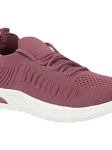 Stylestry Womens & Girls Purple Lace Up Walking Shoes