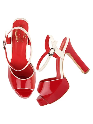 Stylestry Womens & Girls Red Peep Toes Stiletto