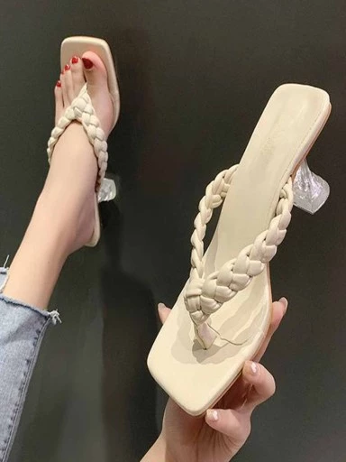 Stylestry Stylish Cream Heels