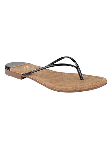 Stylestry Womens & Girls Black Solid Open Toe Flats