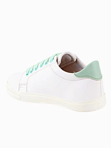 Stylestry Womens & Girls Green Lace Up Trending Casual Sneakers