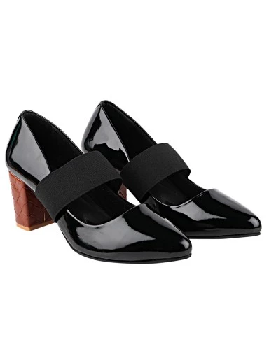 Stylestry Women Black Block Pumps