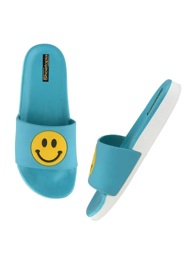 Stylestry Women Blue Printed Sliders