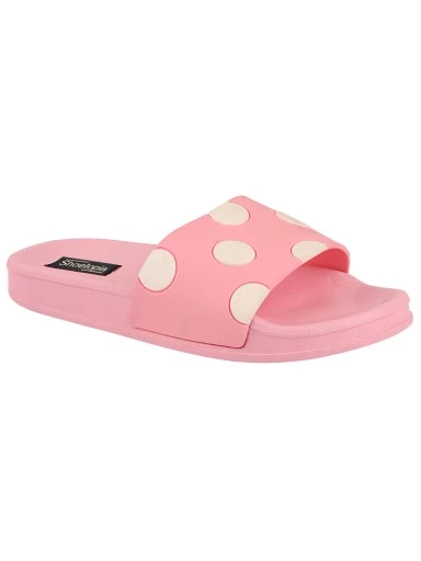 Stylestry Women Pink & White Printed Rubber Sliders