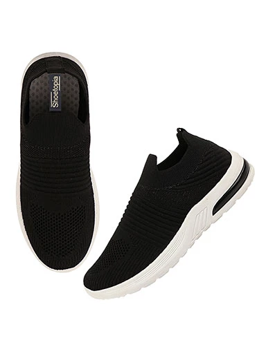 Stylestry Womens & Girls Black Casual Walking/Running Shoes