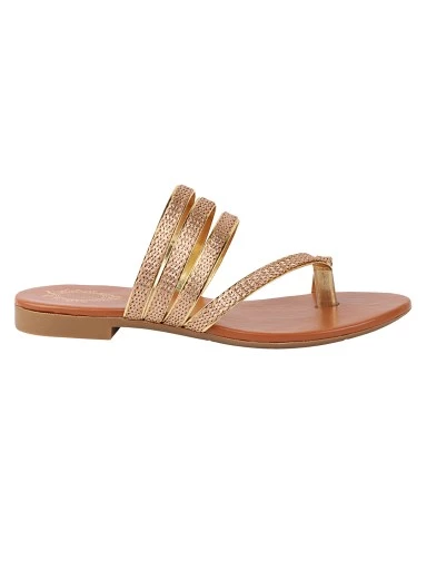 Stylestry Women Ethnic Golden Flats