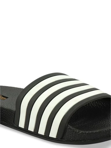 Stylestry Women Black Striped Flip Flop