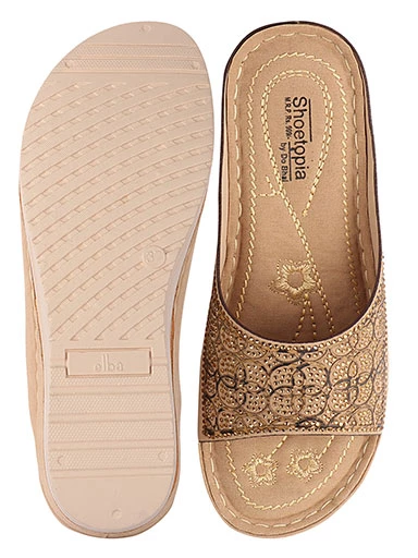 Stylestry Women's & Girl's Cream Embellished Sandals