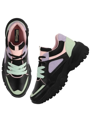 Stylestry Women Black Walking Shoes