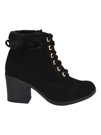 Stylestry Stylish Trendy Smart Casual Black Boots For Women & Girls