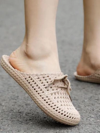 Stylestry Women Beige Solid Mules
