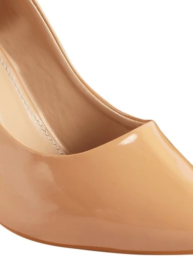 Stylestry Womens & Girls Tan Solid Stiletto Pumps