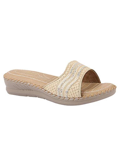 Stylestry Women's & Girl's Cream Ortho Care Cushion Sandals