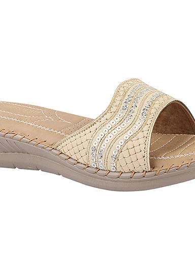 Stylestry Women's & Girl's Cream Ortho Care Cushion Sandals
