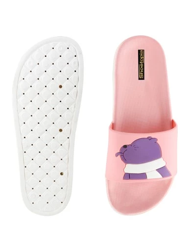 Stylestry Women Pink Printed Thong Flip-Flops