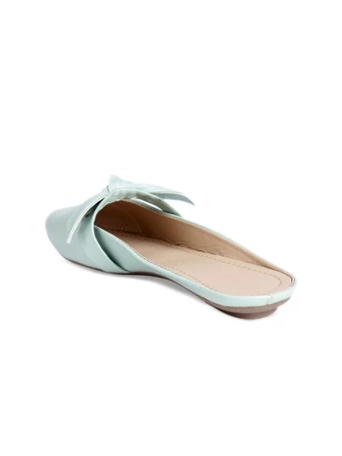 Stylestry Women Green Solid Synthetic Mules