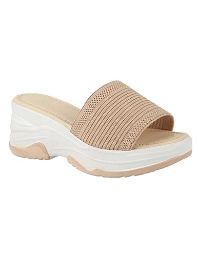 Stylestry Women's & Girl's Cream Embellished Wedge Sandals