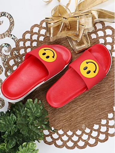 Stylestry Women Red Printed Thong Flip-Flops