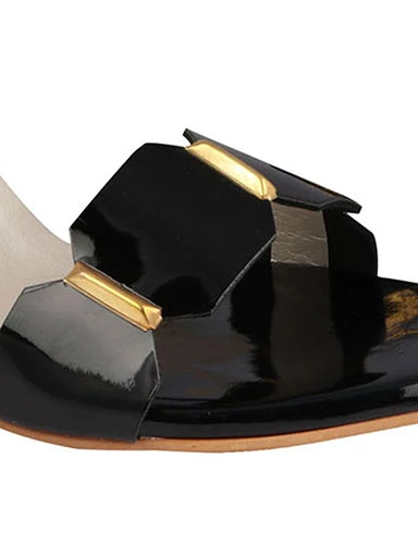 Stylestry Womens & Girls Black Backstrap Solid Block Heels