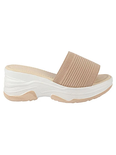 Stylestry Women's & Girl's Cream Embellished Wedge Sandals