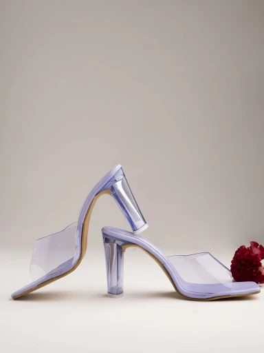 Stylestry Women & Girls Purple Block Heels