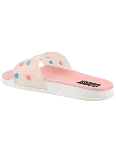 Stylestry Women Pink Printed Slider Flip Flops