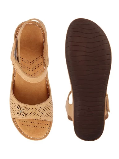 Stylestry Women's & Girl's Ortho Care Tan Dr Orthopaedic Super Comfort Fit Cushion Sandals