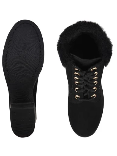 Stylestry Stylish Trendy Smart Casual Black Boots For Women & Girls