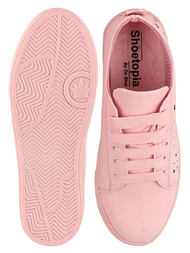 Stylestry Womens & Girls Pink Casual Sneakers Shoes