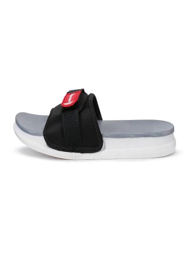 Stylestry Women Grey Buckle Sliders