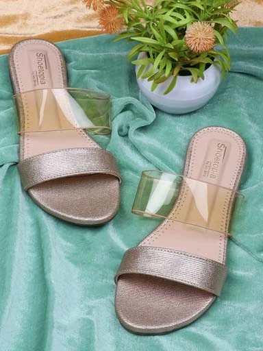 Stylestry Womens & Girls Transparent Open Toe Flats