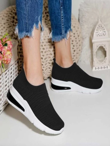 Stylestry Womens & Girls Black Casual Walking/Running Shoes