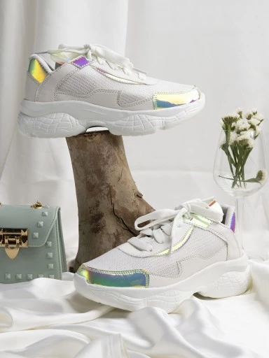 Stylestry Womens & Girls White Stylish Sneakers
