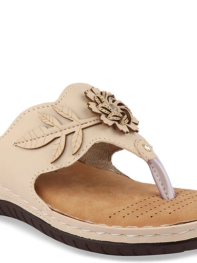Stylestry Womens & Girls Cream-Coloured Embellished Sandals