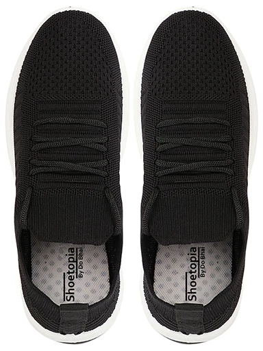 Stylestry Womens & Girls Black Lace Up Walking Shoes