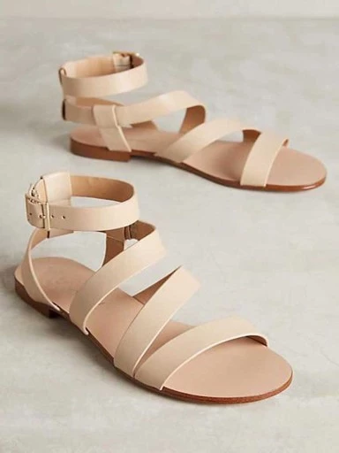 Stylestry Women Cream Flats Sandal