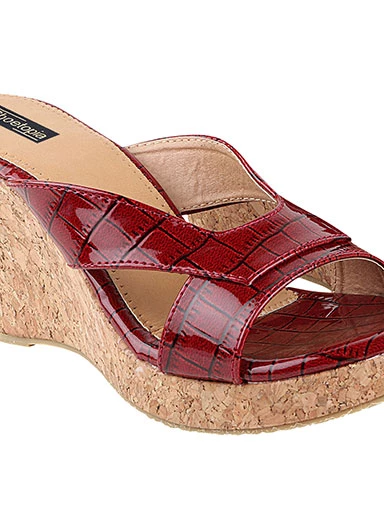 Stylestry Women's & Girl's Cherry Textured Wedges Heels Sandals