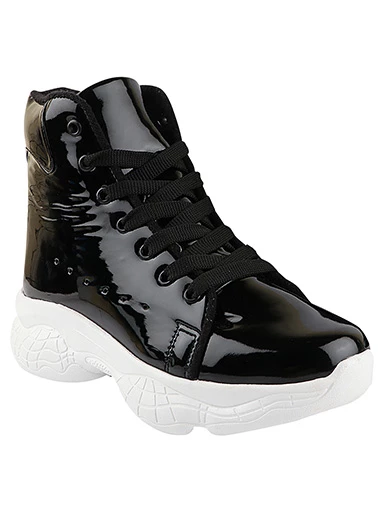 Stylestry Womens & Girls Black High-Top Boots