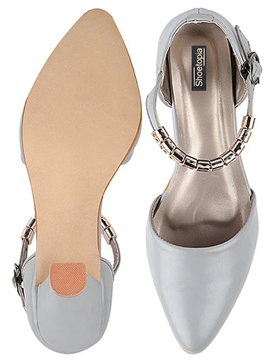 Stylestry Women's & Girl's Grey Solid Stylish Block Heels Pumps