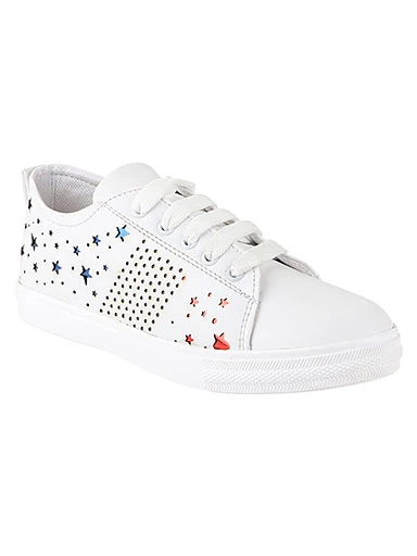 Stylestry Womens & Girls White Casual Sneakers Shoes
