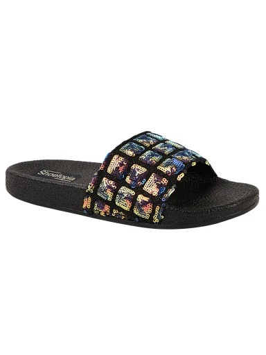 Stylestry Women Black Embellished Sliders